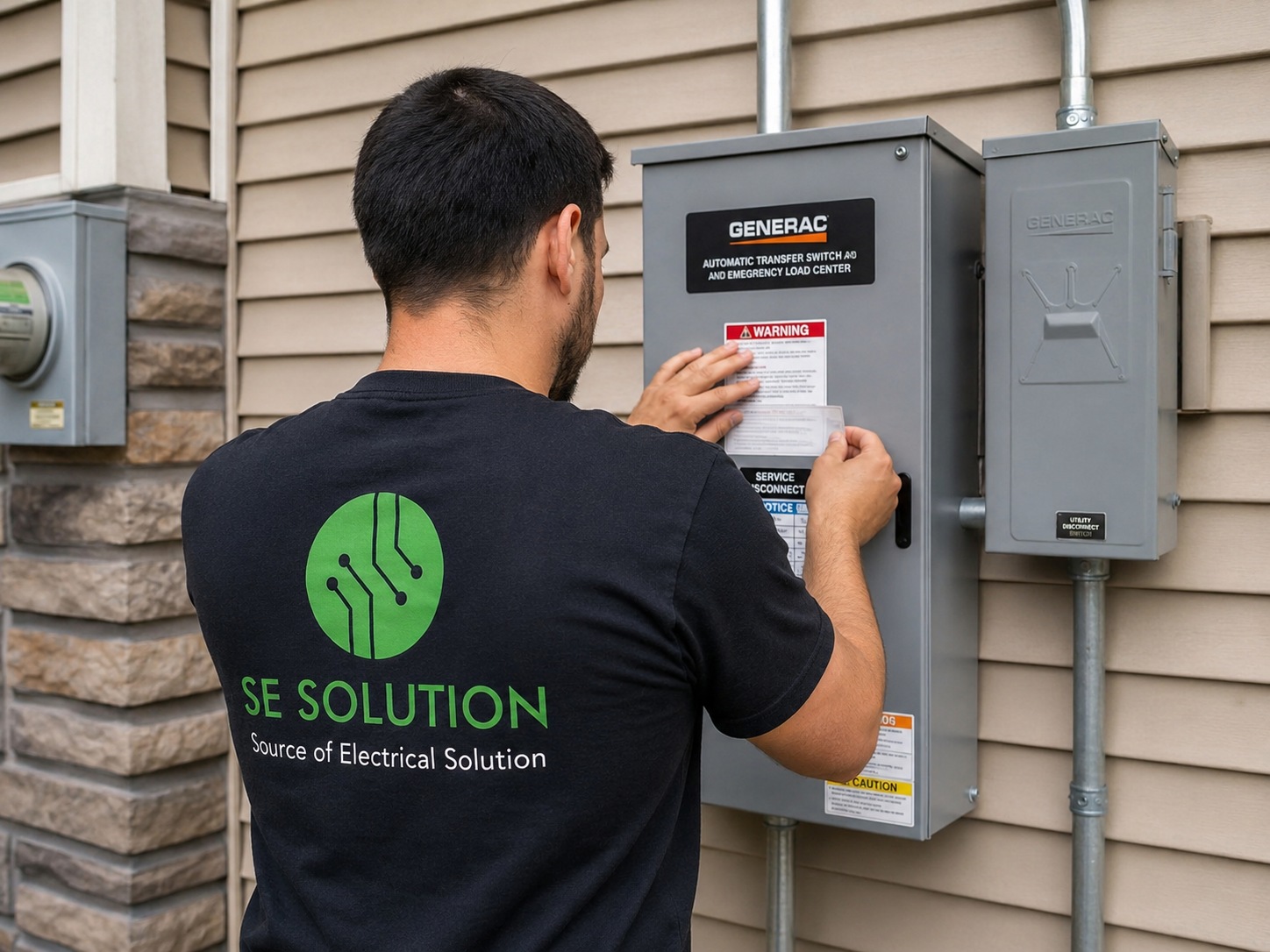 Generac automatic transfer switch labeling and setup