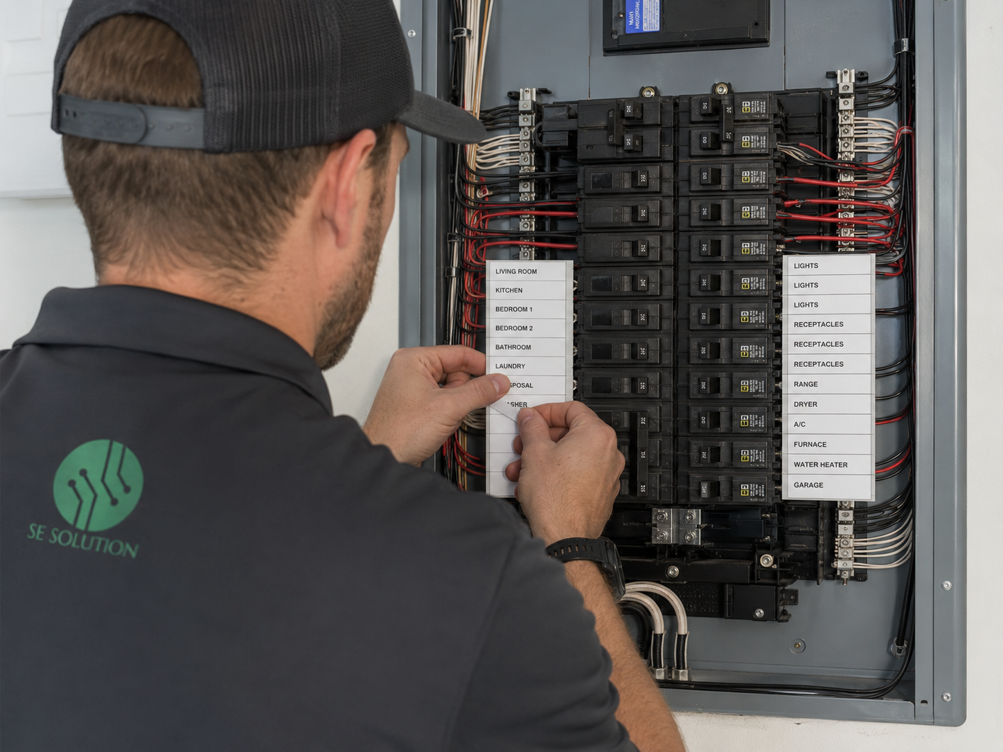 Circuit labeling during panel upgrade, Warren, MI